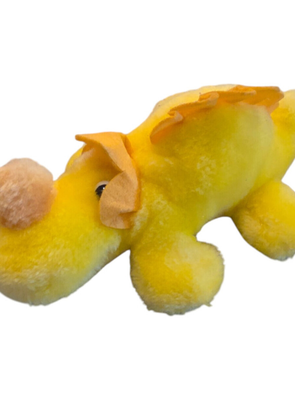 Vintage 1980s Target Stores RARE Plush Stuffed Animal Yellow Dinosaur